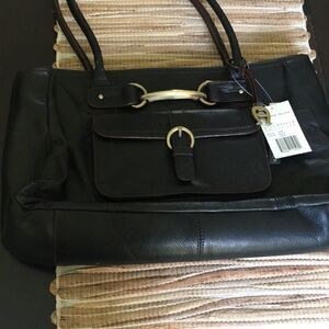 NWT Etienne Aigner  tote style bag . Black leather